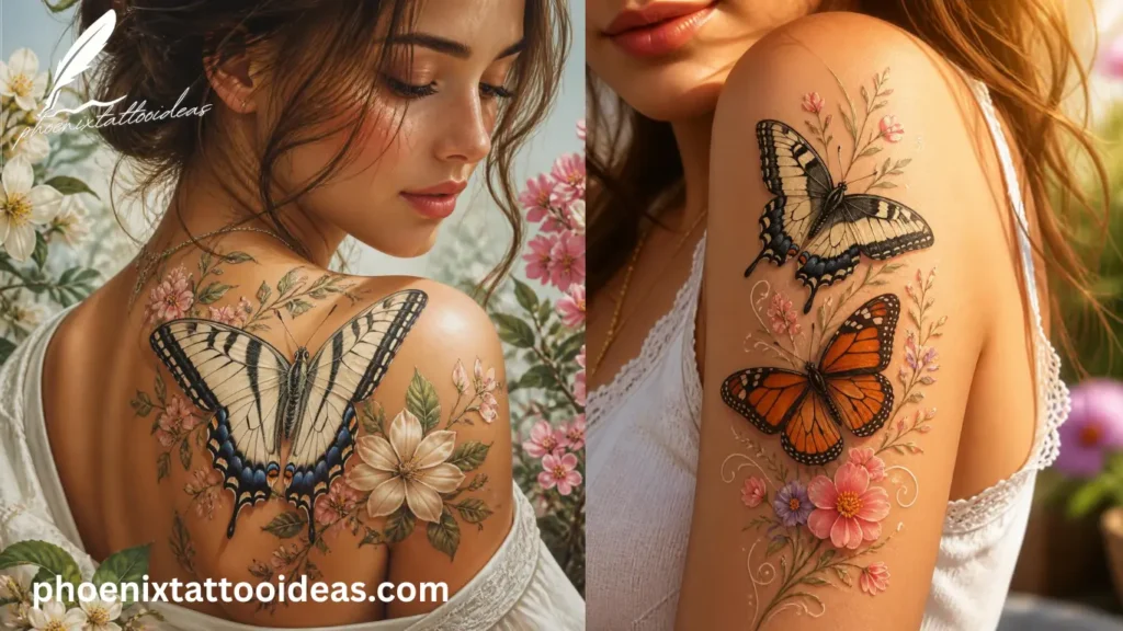 Swallowtail butterfly tattoo meaning symbolizing joy, freedom, prosperity, and personal growth