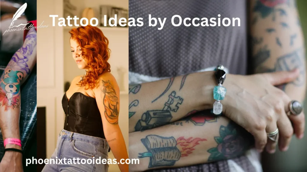 Birthday, wedding, graduation, memorial, baby birth, and recovery tattoo ideas