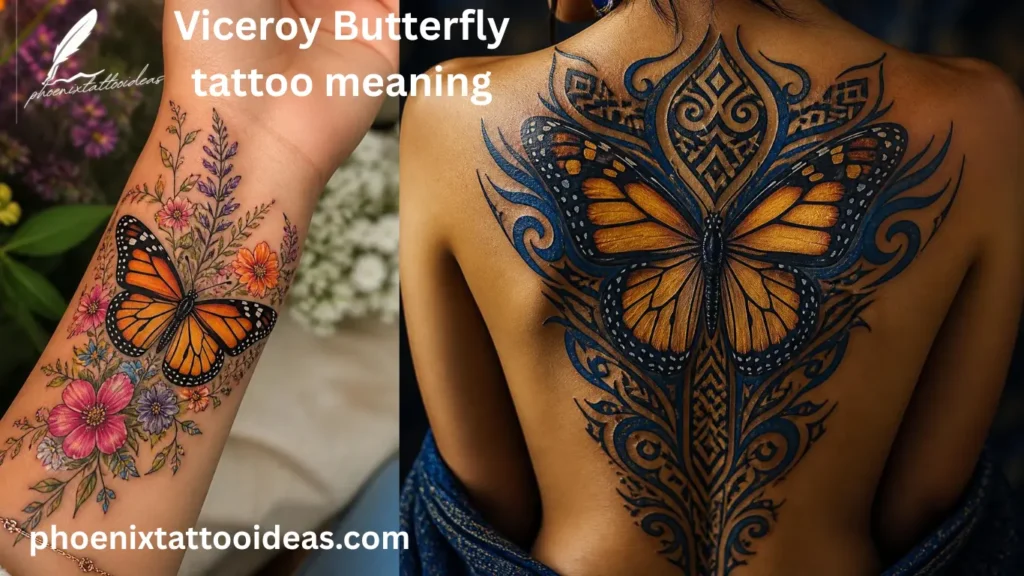 Viceroy butterfly tattoo meaning symbolizing resilience, adaptability, courage, and personal transformation