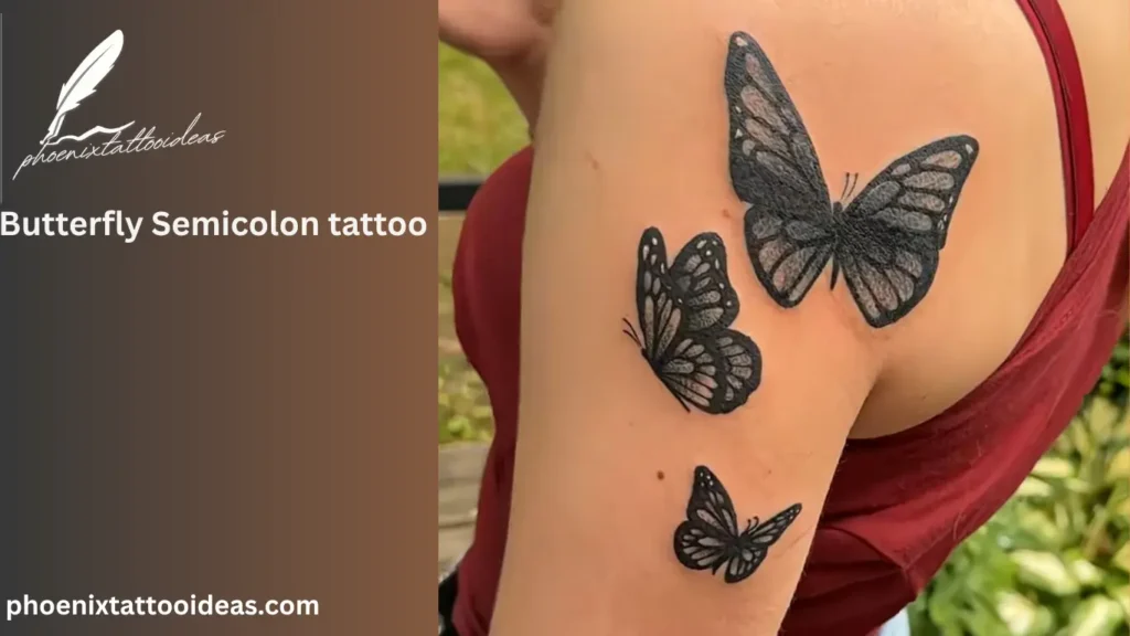 Butterfly semicolon tattoo meaning