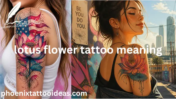 Lotus flower tattoo meaning and symbolism with spiritual lotus design