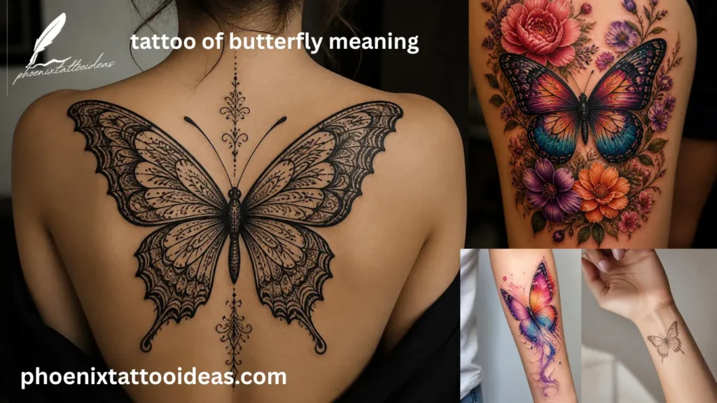 Tattoo of butterfly meaning symbolizing transformation, hope, spiritual growth, and new beginnings
